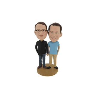 Male Custom Couple Bobbleheads