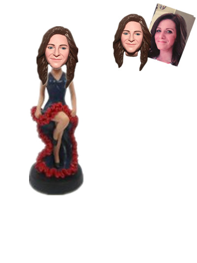 Custom Bobblehead Lady in Dancing Dress