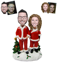 Christmas Gift Custom bobblehead Christmas Couple