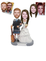 Custom Wedding Bobblehead Man in Kilt