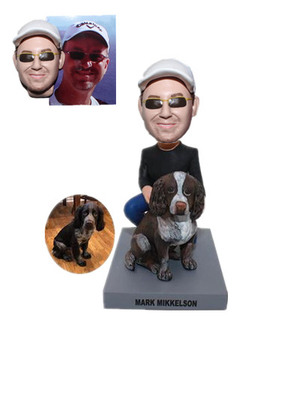 Custom Bobblehead Man with His Dog