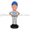 Baseball Custom Bobblehead Man in Baseball Jersey with Hands on Hips