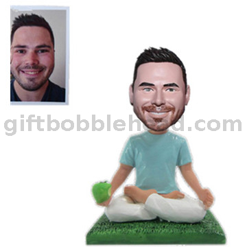 Custom Handmade Gift for Male Yoga Teacher Personalized Bobblehead
